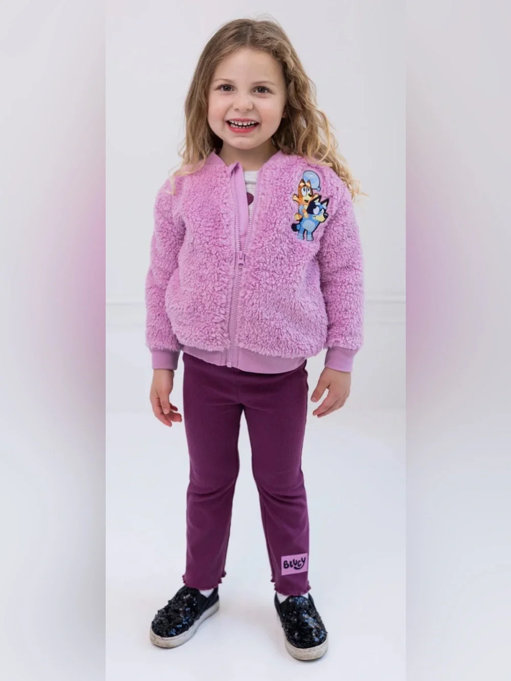 BLUEY Fleece Bomber Jacket and Legging 2 piece set size toddler girls 4T